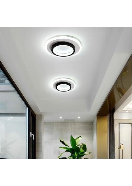 Modern Yuvarlak Tavan Işık 20W Basit LED Tavan Lambası Yatak Odası Oturma Odası Beyaz (Yurt Dışından)