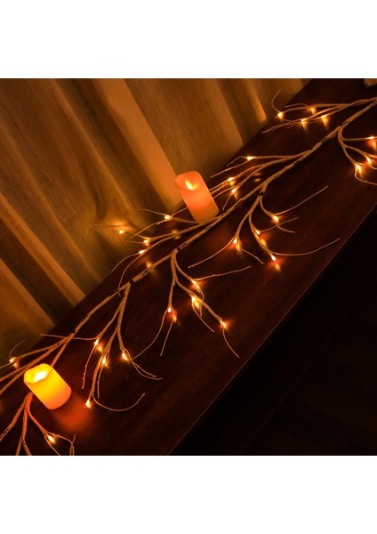 Huş Ağacı Şubesi Dekoratif Iç Dekorasyon 48LED Huş Ağacı Asma Işık $5.9ft 48 LED ile Garland Işık Sıcak Beyaz Su Geçirmez Dekoratif Şube Asma Işık (Yurt Dışından) modelleri