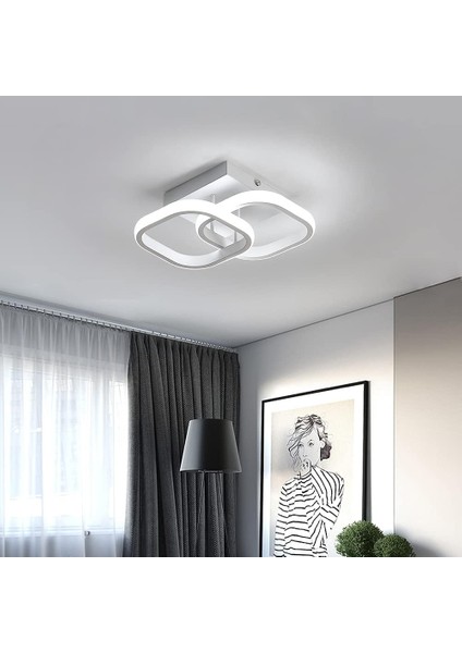 LED Tavan Lambası, Modern Tavan Lambası 24W 2040LM, Beyaz Akrilik Avize, Oturma Odası, Koridor, Yemek Odası, Mutfak Için Tavan Lambası, Soğuk Beyaz / 6000K (Yurt Dışından) modelleri