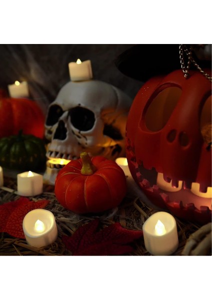 24 Parça Zamanlayıcılı LED Çay Işığı, Pilli Yemek Masası Çay Mumları (Yurt Dışından)