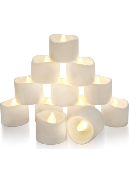 24 Parça Zamanlayıcılı LED Çay Işığı, Pilli Yemek Masası Çay Mumları (Yurt Dışından) fiyatları