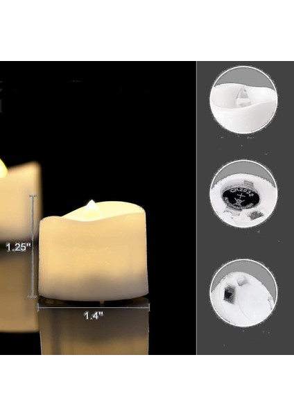 24 Parça Zamanlayıcılı LED Çay Işığı, Pilli Yemek Masası Çay Mumları (Yurt Dışından) fırsatları