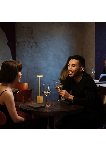 Kısılabilir Kablosuz LED Masa Lambası, Alüminyum, Iç/dış Mekan Kullanımı Için Masa Lambası, Restoran, 6000 Mah Şarj Edilebilir Pil, H34 cm USB Fişi (Altın). (Yurt Dışından) fiyatları