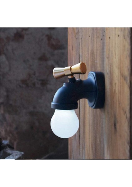 LED Akıllı Ses Kontrolü Duvar Işığı, Yaratıcı Indüksiyon Musluk Şekli Aplik Duvar Işığı Oturma Odası Için USB Şarj Cihazı Ile-Siyah (Yurt Dışından) fiyatları