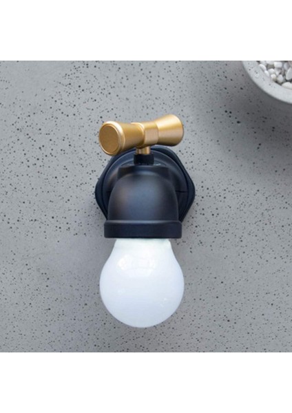 LED Akıllı Ses Kontrolü Duvar Işığı, Yaratıcı Indüksiyon Musluk Şekli Aplik Duvar Işığı Oturma Odası Için USB Şarj Cihazı Ile-Siyah (Yurt Dışından) modelleri