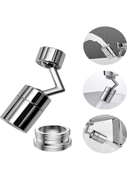 Evrensel Sıçrama Filtresi Musluk, Ev Banyo Için Evrensel 720° Dönen Musluk Havalandırıcı, 4 Katmanlı Çift Net Bağlantı, Musluk Uzatma Aksesuarı (Yurt Dışından) fırsatları