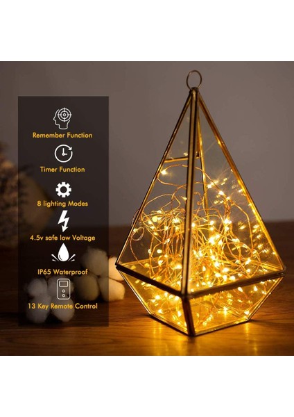 Pille Çalışan Peri Işığı, Ecowho 10,5m 100 LED Sıcak Beyaz Pille Çalışan Uzaktan Kumandalı ve Zamanlayıcılı Peri Işığı, IP65 Su Geçirmez Peri Işığı (Yurt Dışından) modelleri