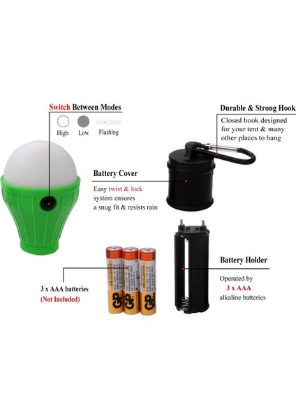 LED Çadır Işıkları 4 Paket Taşınabilir Kamp Işık Lambası Kasırga Acil Sırt Çantasıyla Seyahat Için Çadır Fener Ampulü Yürüyüş Açık ve Kapalı, Elektrik Kesintisi Için Akülü (Yurt Dışından) fiyatları