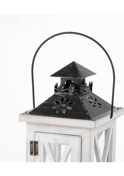 Fener Mumluk Vintage Fener Ahşap Metal Dekoratif Dış Mekan Fener Tutucu Rustik Düğün Merkezinde Asılı Fener Çiftlik Evi Kapalı Dış Mekan Fener Dekoru 28 cm (Yurt Dışından) modelleri