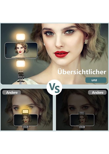 Yükseltilmiş Tripodlu Selfie Çubuğu - 2 LED Dolgu Işığı, Çıkarılabilir Uzaktan Kumandalı Ekstra Uzun Telefon Tripod'u (Yurt Dışından) fırsatları