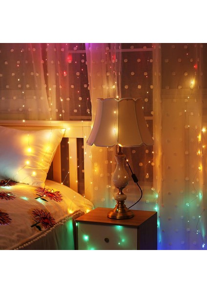 Perde Telli Işık, 3 x 2,8m 300 LED Pencere Işığı Usb, Uzaktan Kumandalı, 10 Su Geçirmez Kancalı Dize Işık, Yatak Odası Noel Dekorasyonu Için (Yurt Dışından) modelleri