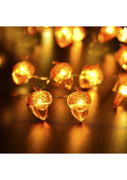 Peri Işıkları Meşe Palamudu Dekoratif Peri Işıkları, 2m 20 LED Peri Işıkları Pille Çalışan, 8 Yanıp Sönme Modu, Uzaktan Kumanda ve Zamanlayıcı (Yurt Dışından) fiyatları