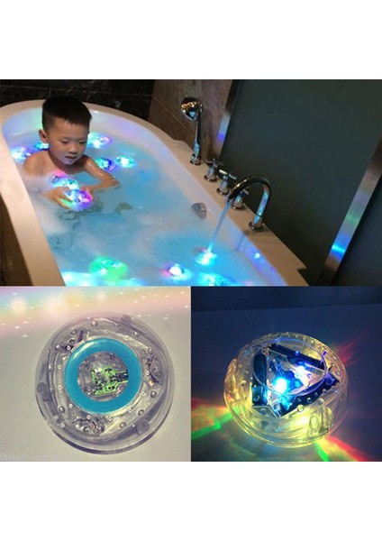 Godhl Banyo Oyuncakları Su Geçirmez Renkli Banyo LED Işık Oyuncaklar Çocuk Küvet Parti (Yurt Dışından)