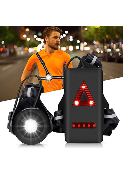 Westgirl Koşu Işığı, Ayarlanabilir Işınlı Göğüs Lambası, USB Şarjlı Su Geçirmez (Yurt Dışından)