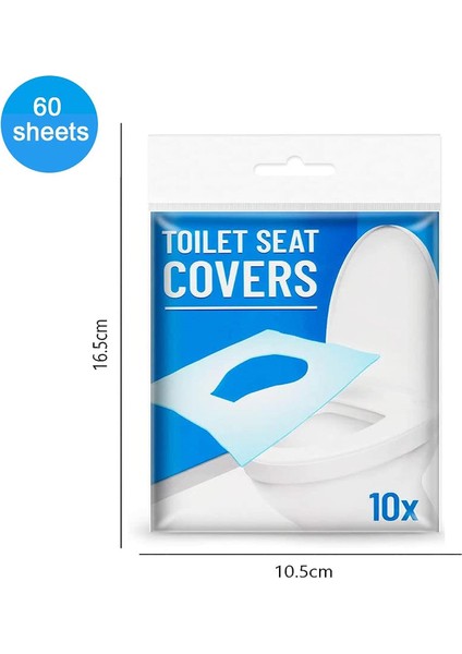 60 Adet Tek Kullanımlık Tuvalet, Biyobozunur Kağıtta Tek Kullanımlık Klozet Kapakları Umumi Tuvaletler Için Bireysel Ambalaj/g (Yurt Dışından) fiyatları