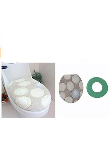 2 Parça Banyo Için Klozet Kapağı Seti, Yumuşak ve Sıcak Tutan Paspas, Yıkanabilir Minder (Gri) (Yurt Dışından) modelleri