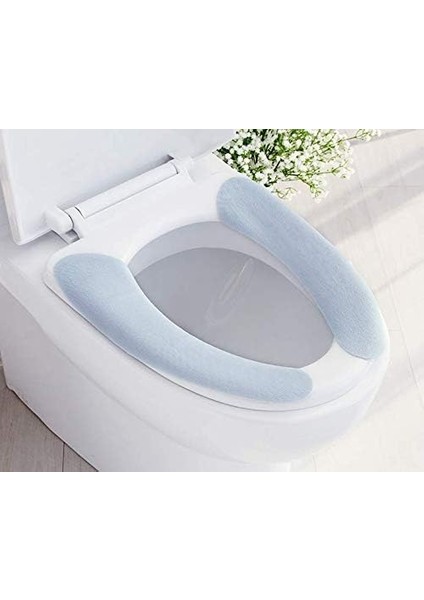 3 Çift Yapışkanlı Klozet Minderi - Sıcak Tutar ve Yıkanabilir - Mavi (Yurt Dışından) fırsatları