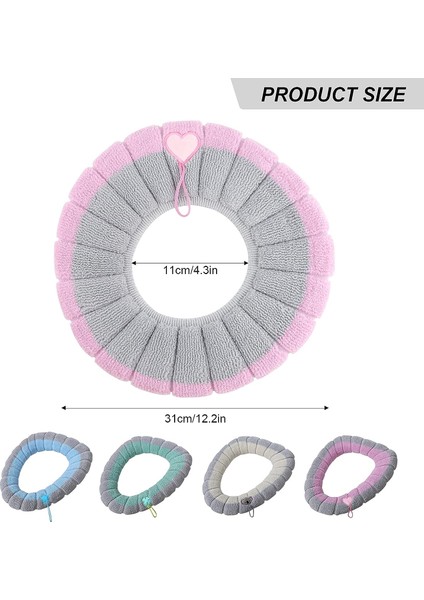 Kulplu 4'lü Klozet Kapağı Seti - Banyo Klozet Kapağı Için Kalın Minder - Yumuşak, Kalın, Gerilebilir, Tüm Oval Klozet Kapaklarıyla Uyumlu (Yurt Dışından)