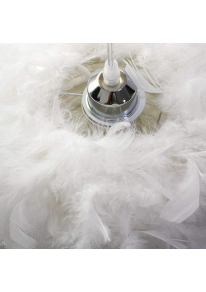 Modern Sarkıt Avize Beyaz Tüy Abajur E27 Sarkıt Yatak Odası Oturma Odası Için - Ø 45CM Oval (Yurt Dışından) indirimleri