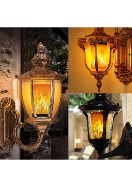 LED Alev Efektli Yangın Ampulü, Yükseltilmiş 4 Mod Titreşen Ateş Noel Süslemeleri Işıkları, Baş Aşağı Efektli E26 Taban Alev Ampulü (2 Paket) (Yurt Dışından) indirimleri