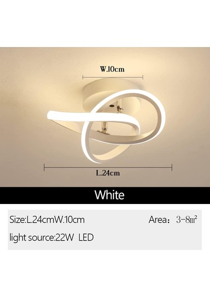 Modern LED Tavan Lambası, 22W 2500LM Modern Yaratıcı Sade Tavan Lambası, Beyaz Işık (Yurt Dışından) indirimleri
