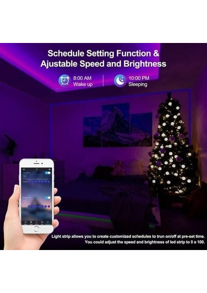 5m Bluetooth Akıllı LED Işık Şeridi WS2812B - Uzaktan Kumanda + Uygulama Ile, Müzik Ritmi / Fonksiyonu ile Senkronize Edin (Yurt Dışından) modelleri