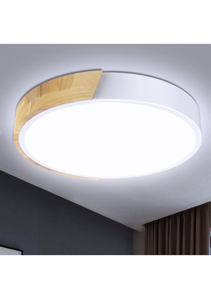 LED Tavan Işığı 24W, Soğuk Beyaz 6000K LED Tavan Lambası 2400LM, Iç Aydınlatma LED Tavan Işığı Demir ve Meşe, Mutfak Oturma Odası Yatak Odası Ofis Için Beyaz Tavan Işığı (Yurt Dışından) fiyatları