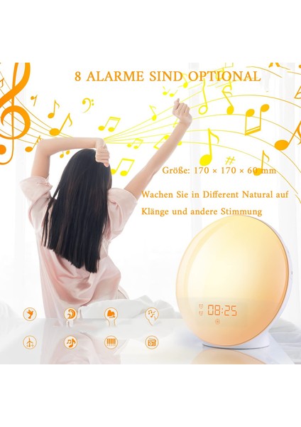 Uyandırma Işığı Gün Doğumu Gün Batımı Simülasyonu Çift Alarmlı Çalar Saat, 20 Parlaklık, Erteleme Fonksiyonu, 7 Doğal Ses ve Yetişkinler ve Çocuklar Için Fm Radyo (Yurt Dışından) fiyatları