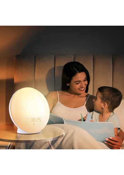 Uyandırma Işığı Gün Doğumu Gün Batımı Simülasyonu Çift Alarmlı Çalar Saat, 20 Parlaklık, Erteleme Fonksiyonu, 7 Doğal Ses ve Yetişkinler ve Çocuklar Için Fm Radyo (Yurt Dışından) fırsatları