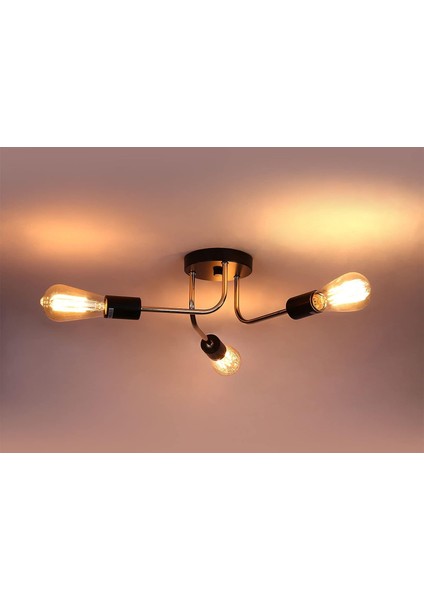 Tavan Lambası Avize Metal Retro Aydınlatma Avize Retro (Ampul Yok) (Yurt Dışından)