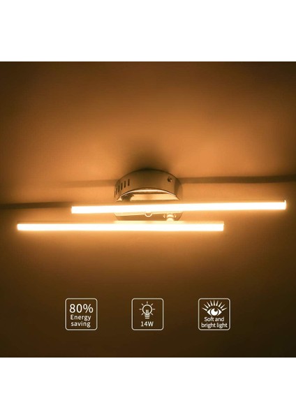 LED Tavan Armatürü, Paralel Şerit Tasarımlı Modern Tavan Armatürü ve Oturma Odası, Yatak Odası, Yemek Odası Için 2 Parça Paralel Işık (2 Sıcak Beyaz Işık) (Yurt Dışından) modelleri