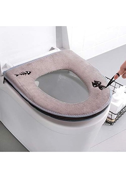 2'li Klozet Kapak Seti, Klozet Pedi, Sıcak Tutan Kumaş Klozet Koruyucu Isıtıcı, Yıkanabilir Klozet Kapak Bezleri (Yurt Dışından) modelleri