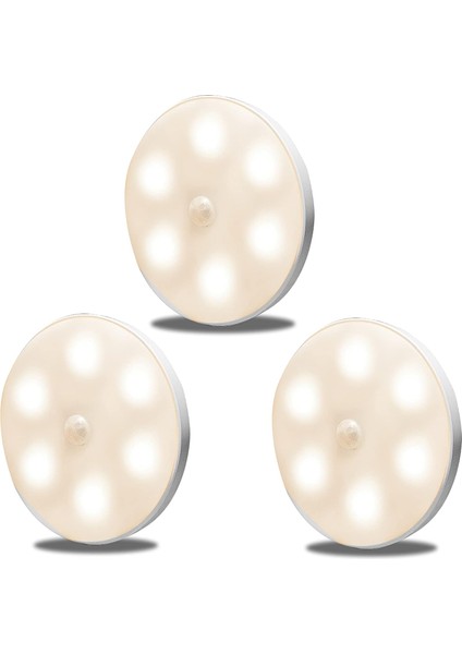 Hareket Sensörlü Ultra-Ince LED Gece Lambası, USB Şarj Edilebilir LED Işık, Dolap Lambası, Koridor, Yatak Odası, Merdiven, Mutfak Dolapları Için Çıkarılabilir Kablosuz Lamba (Yurt Dışından)