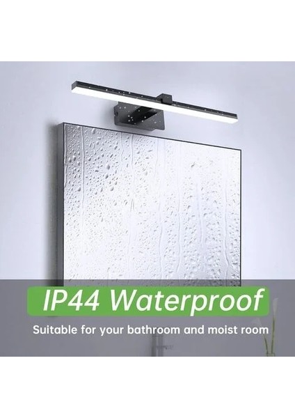 LED Ayna Işığı 9W, Banyo Ayna Işığı Soğuk Beyaz 6000K Ayna Ön Aydınlatma 40CM Banyo Dolabı Aydınlatma 720LM Siyah LED Ayna Duvar Işığı (Yurt Dışından) fiyatları