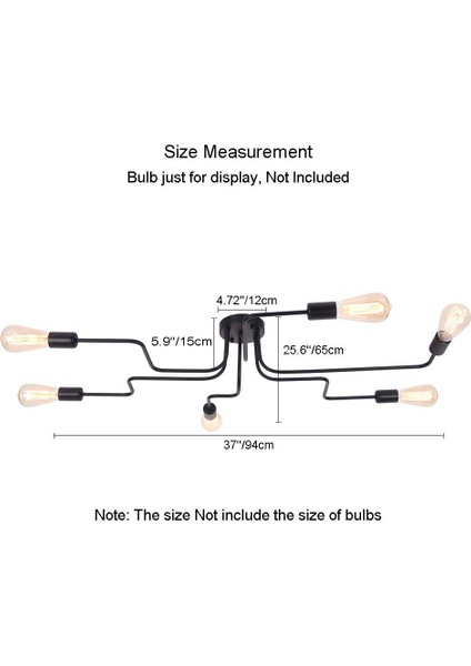 Modern Siyah Avize Sarkıt 6 E27 Oturma Odası Yatak Odası Mutfak Için (Ampul Olmadan) (Yurt Dışından) fiyatları