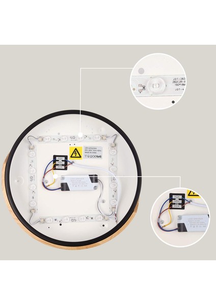 LED Tavan Lambası 24W 2400LM LED Modern Tavan Lambası Yuvarlak Nötr Beyaz 4500K Ø30*5cm Yatak Odası, Mutfak, Oturma Odası, Balkon ve Koridor (Yurt Dışından) modelleri
