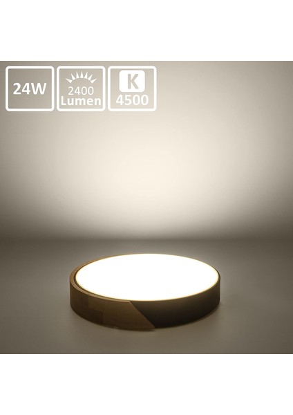LED Tavan Lambası 24W 2400LM LED Modern Tavan Lambası Yuvarlak Nötr Beyaz 4500K Ø30*5cm Yatak Odası, Mutfak, Oturma Odası, Balkon ve Koridor (Yurt Dışından) fırsatları