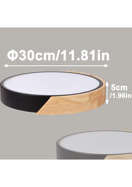 LED Tavan Lambası 24W 2400LM LED Modern Tavan Lambası Yuvarlak Nötr Beyaz 4500K Ø30*5cm Yatak Odası, Mutfak, Oturma Odası, Balkon ve Koridor (Yurt Dışından) indirimleri