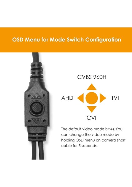 1080P Dış Mekan Gözetim Kamerası IP66 20 Metre Gece Görüşü 3.6mm Lens 4'ü 1 Arada Kamera TVI/CVI/AHD/960H Modu Gözetim Video Kiti (Yurt Dışından) fırsatları