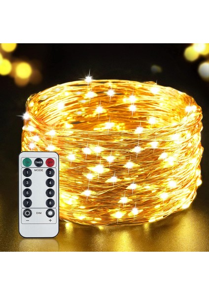 Dize Işıklar, 20M 200LED USB LED Dize Işıklar Noel Peri Masalı Işıklar IP65 Su Geçirmez Dize Işıklar 8 Mod, Sıcak Beyaz (Yurt Dışından)