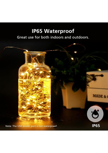 Dize Işıklar, 20M 200LED USB LED Dize Işıklar Noel Peri Masalı Işıklar IP65 Su Geçirmez Dize Işıklar 8 Mod, Sıcak Beyaz (Yurt Dışından) fiyatları