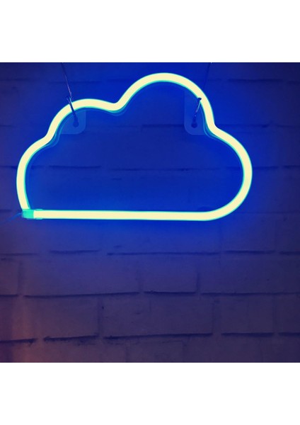 Sevimli Mavi Bulutlar Neon Burcu LED Burcu Şekil Dekor Ev Mutfak Işık Pil USB Fişi Neon Duvar Dekor (Yurt Dışından) fiyatları