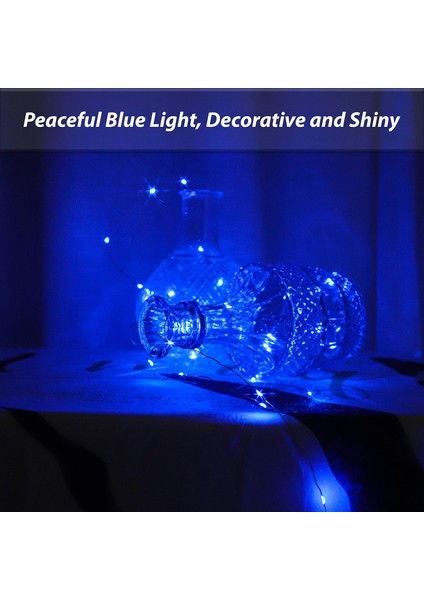 Mavi LED Dize Işıklar Pille Çalışan 50 Mikro LED Dize Işıklar 5m LED Dize Işıklar Pil Tasarrufu Zamanlayıcı ile Iç Mekan Dış Mekan (Yurt Dışından) fırsatları