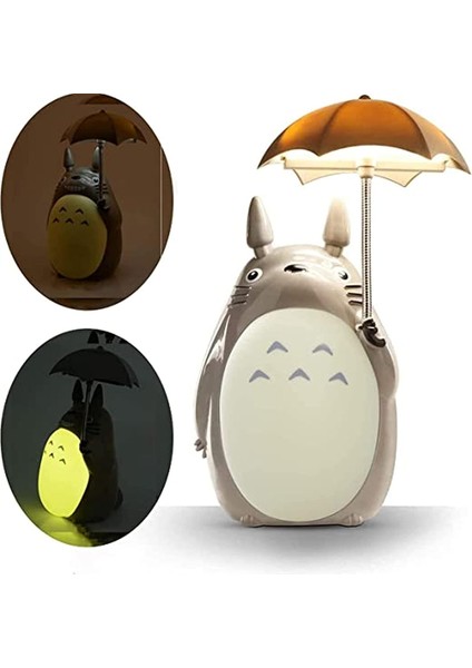Totoro Çocuklar Için LED Gece Lambası, USB Şarj Edilebilir Okuma Masa Lambası, Erkek Kız Için Karikatür Sevimli Hayvan Odası Dekor (Yurt Dışından)