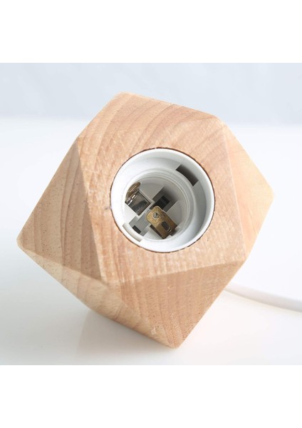 2 Parça Küçük Masa Lambası Başucu Lambası, Elmas Ahşap Tabanlı Başucu Lambası, E27 60W Yatak Odası, Oturma Odası Veya Ofis Için Mükemmel (Ampul Olmadan) (Yurt Dışından) modelleri