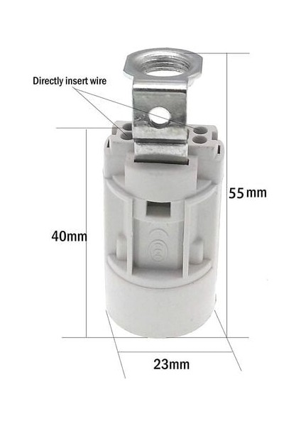 E14 Alev Ampul Tabanı, Termoplastik, Siyah, Ses 52MM Yüksek, 1/8 IPS Hickey Dişli (Yurt Dışından)