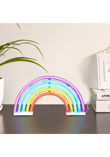 Gökkuşağı Işıklı Tabelalar, Kızlar Için Gökkuşağı Duvar Dekoru, Çocuk Odası, LED Lamba, Gökkuşağı Dekoru, Çocuklar Için Hediyeler, Pil Veya Usb, LED Gece Lambası (Yurt Dışından) fırsatları