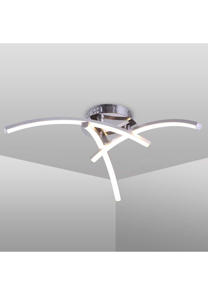 Modern LED Tavan Lambası, Kavisli Tavan Lambası, 4.000K Beyaz Işık, 18W LED Avize, 1500LM, Alüminyum Kaplama, Oturma Odaları, Yatak Odaları ve Koridorlar Için Tavan Lambası (Yurt Dışından)