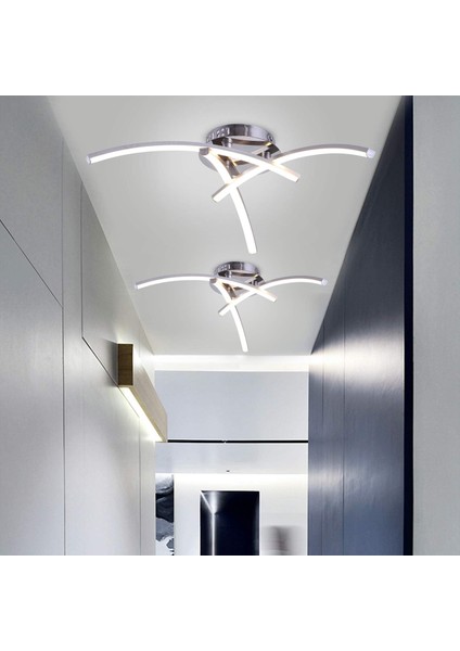 Modern LED Tavan Lambası, Kavisli Tavan Lambası, 4.000K Beyaz Işık, 18W LED Avize, 1500LM, Alüminyum Kaplama, Oturma Odaları, Yatak Odaları ve Koridorlar Için Tavan Lambası (Yurt Dışından) fırsatları