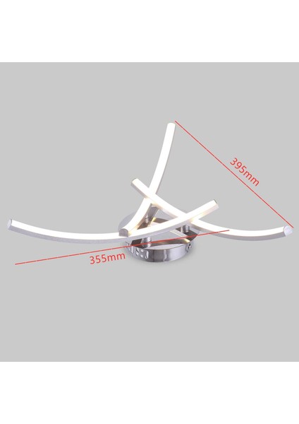 Modern LED Tavan Lambası, Kavisli Tavan Lambası, 4.000K Beyaz Işık, 18W LED Avize, 1500LM, Alüminyum Kaplama, Oturma Odaları, Yatak Odaları ve Koridorlar Için Tavan Lambası (Yurt Dışından) indirimleri